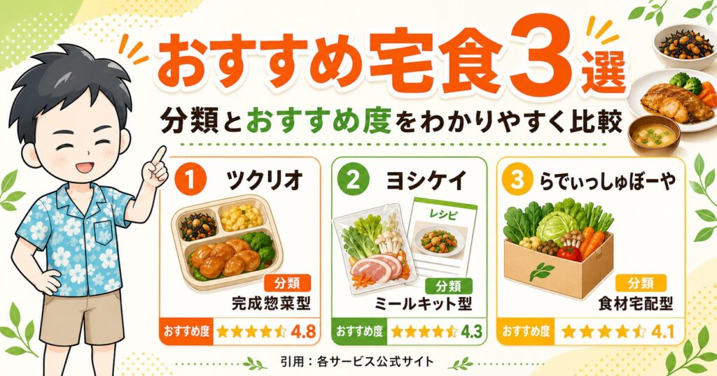 【2026年5月】共働き子育て家庭におすすめ！夕飯宅食人気サービス3選