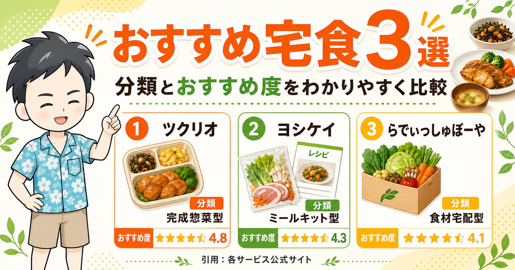 【2026年5月】共働き子育て家庭におすすめ！夕飯宅食人気サービス3選