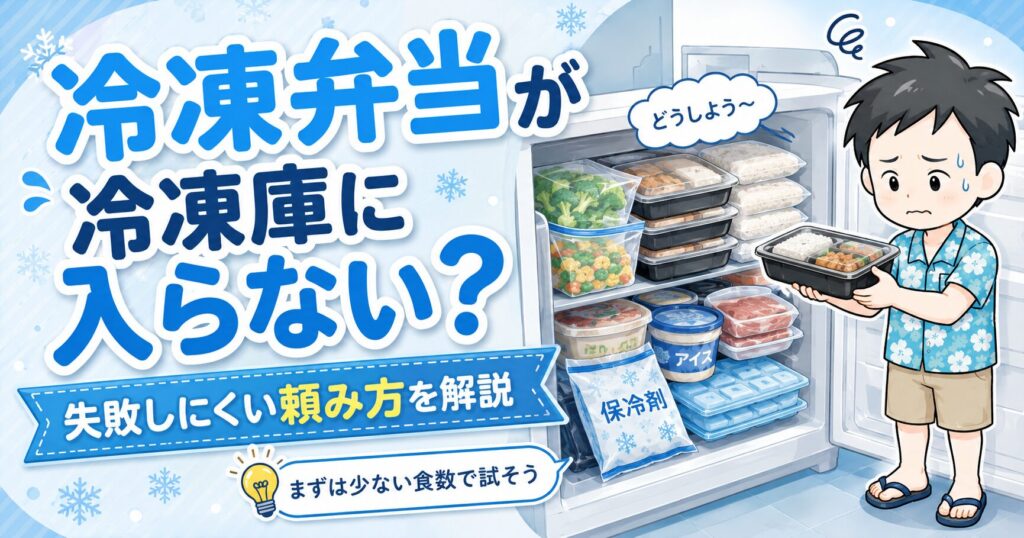 冷凍弁当が冷凍庫に入らない?注文前の確認ポイントと失敗しない対策
